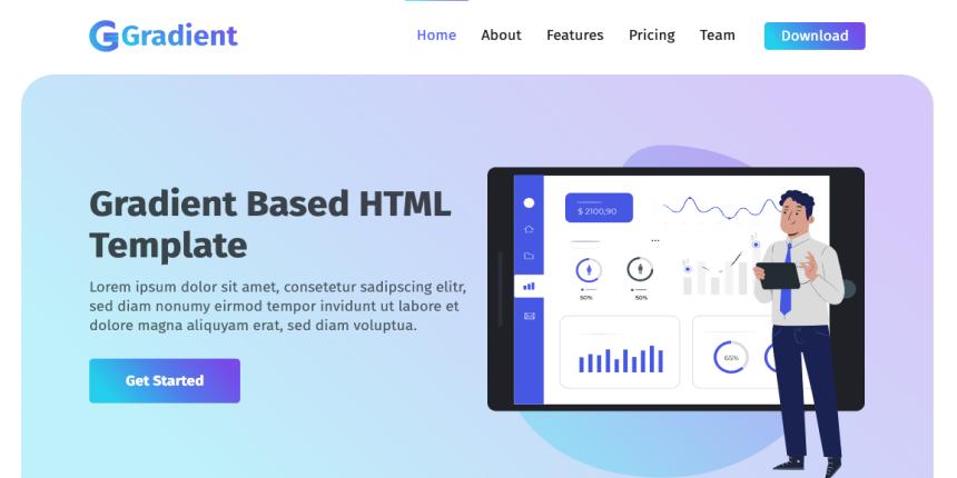 Gradient - HTML Landing Page Template