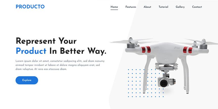 Producto - Single Product Landing Page Template