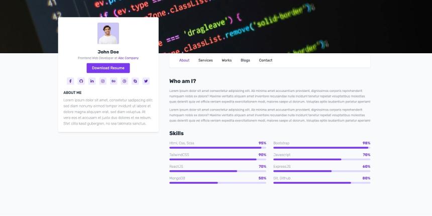 Resume - Free React Resume and Portfolio Template