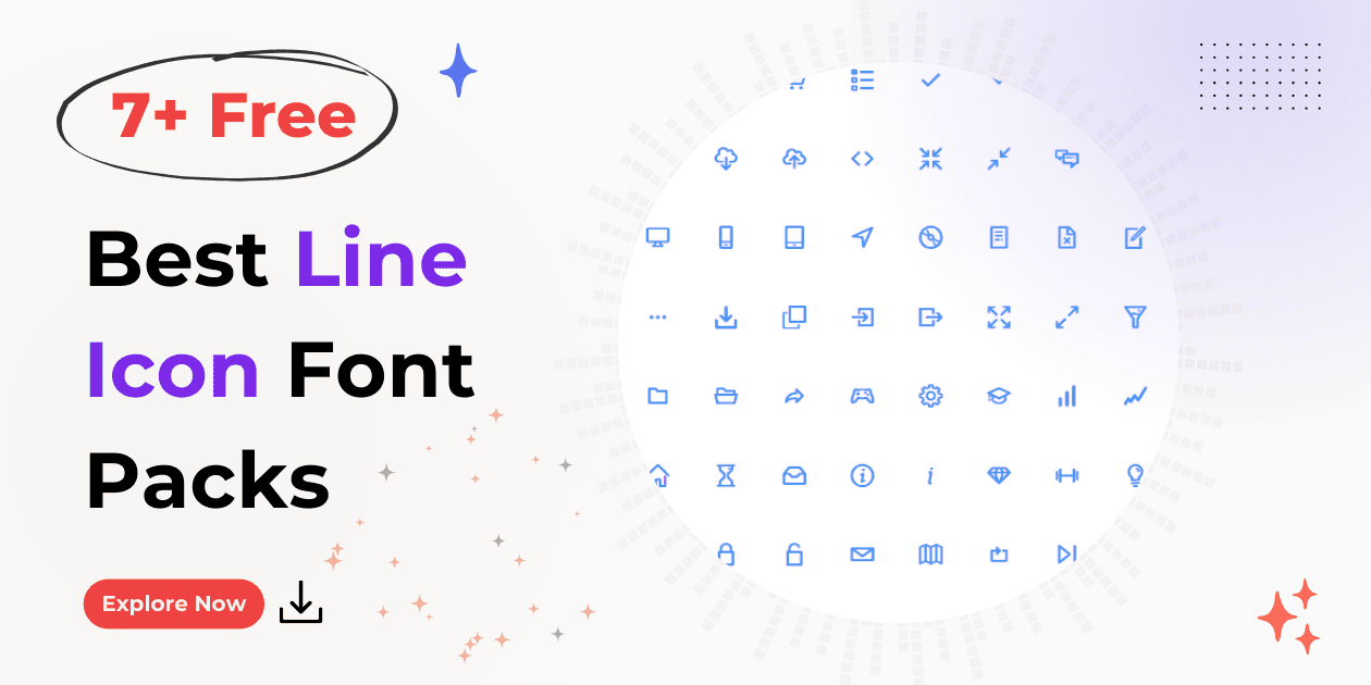 7+ Best Free Line Icon Font Packs – SVG, PNG and Web Fonts