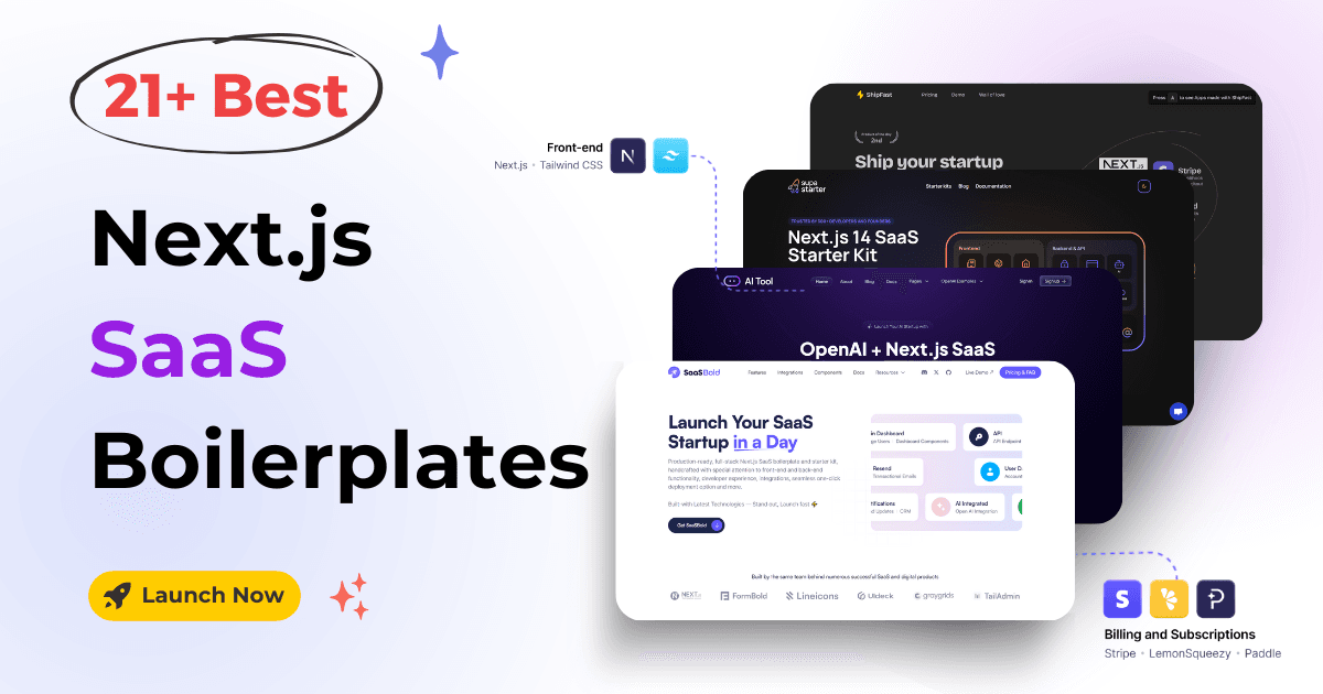 21+ Best Next.js SaaS Boilerplates for 2025